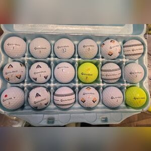 18 TaylorMade TP5 & TP5x Golf Balls. Very Good to 5A Pristine Playing Condition